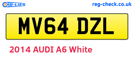 MV64DZL are the vehicle registration plates.