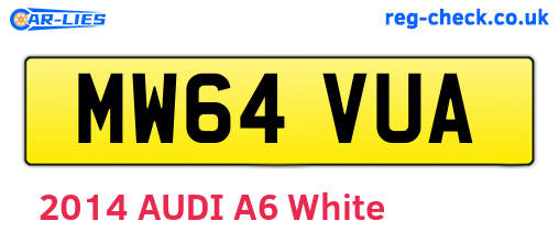 MW64VUA are the vehicle registration plates.