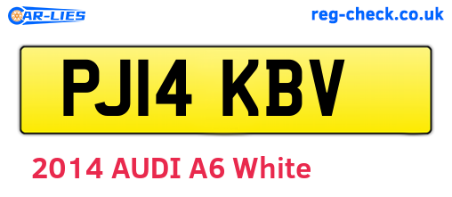 PJ14KBV are the vehicle registration plates.