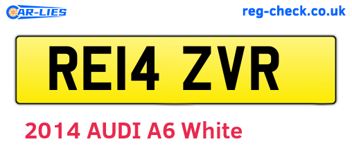 RE14ZVR are the vehicle registration plates.