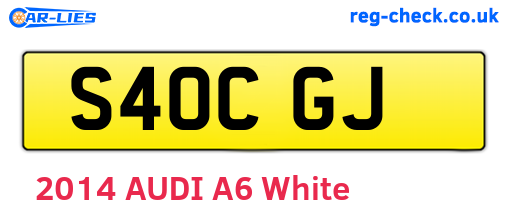 S40CGJ are the vehicle registration plates.