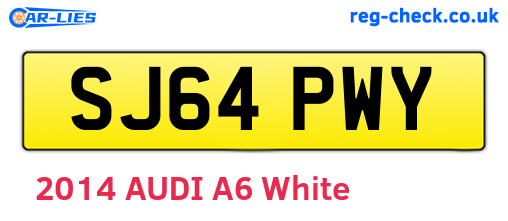 SJ64PWY are the vehicle registration plates.