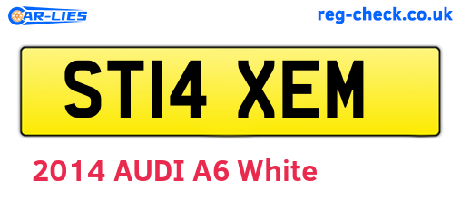 ST14XEM are the vehicle registration plates.