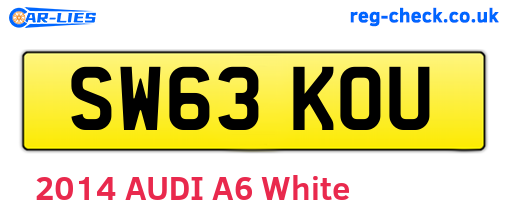 SW63KOU are the vehicle registration plates.