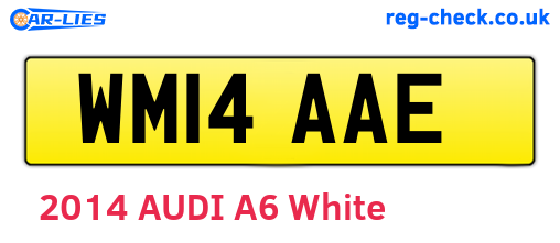 WM14AAE are the vehicle registration plates.