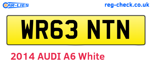 WR63NTN are the vehicle registration plates.