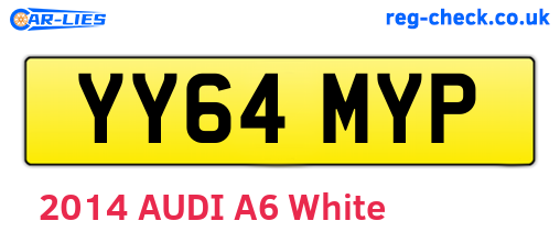 YY64MYP are the vehicle registration plates.