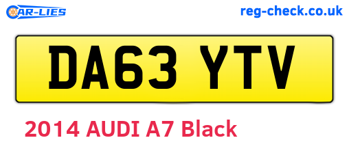 DA63YTV are the vehicle registration plates.