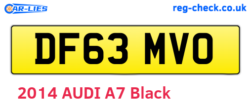 DF63MVO are the vehicle registration plates.