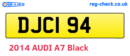 DJC194 are the vehicle registration plates.
