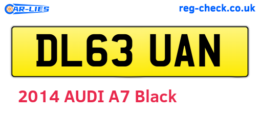 DL63UAN are the vehicle registration plates.