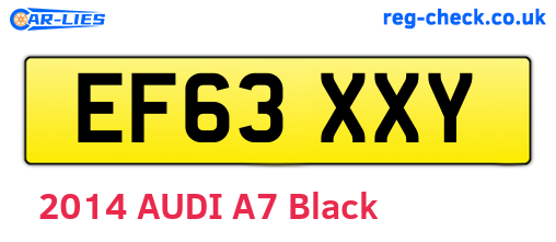 EF63XXY are the vehicle registration plates.