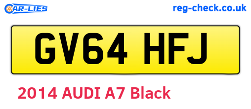GV64HFJ are the vehicle registration plates.