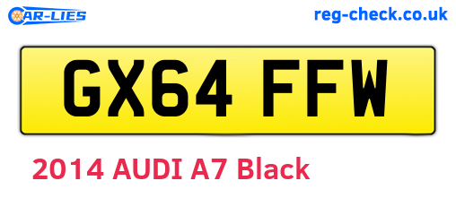 GX64FFW are the vehicle registration plates.