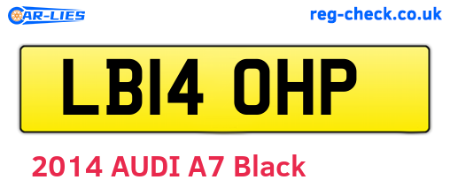 LB14OHP are the vehicle registration plates.