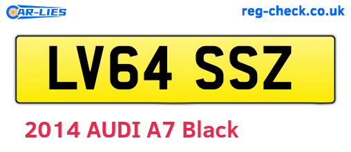 LV64SSZ are the vehicle registration plates.