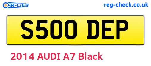 S500DEP are the vehicle registration plates.