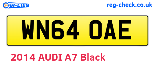 WN64OAE are the vehicle registration plates.
