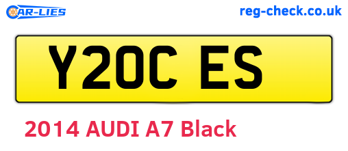 Y20CES are the vehicle registration plates.