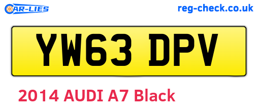 YW63DPV are the vehicle registration plates.