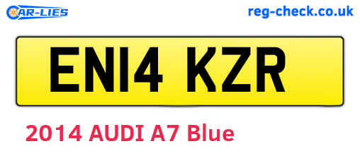 EN14KZR are the vehicle registration plates.