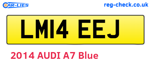 LM14EEJ are the vehicle registration plates.