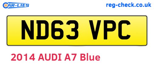ND63VPC are the vehicle registration plates.