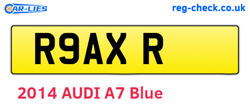 R9AXR are the vehicle registration plates.