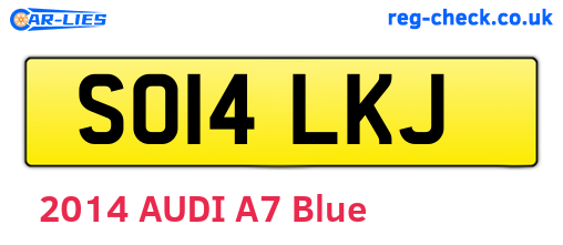 SO14LKJ are the vehicle registration plates.
