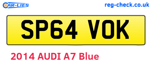 SP64VOK are the vehicle registration plates.