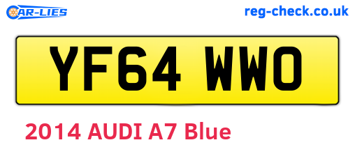 YF64WWO are the vehicle registration plates.