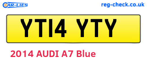 YT14YTY are the vehicle registration plates.