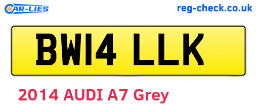 BW14LLK are the vehicle registration plates.