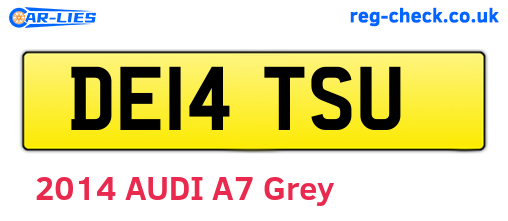 DE14TSU are the vehicle registration plates.