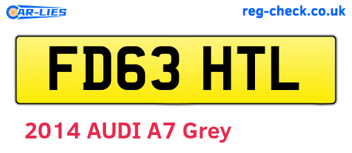 FD63HTL are the vehicle registration plates.
