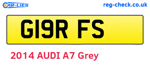 G19RFS are the vehicle registration plates.