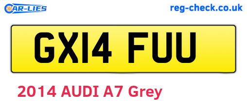 GX14FUU are the vehicle registration plates.