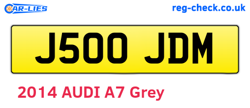 J500JDM are the vehicle registration plates.