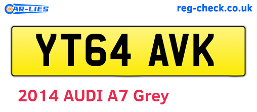YT64AVK are the vehicle registration plates.