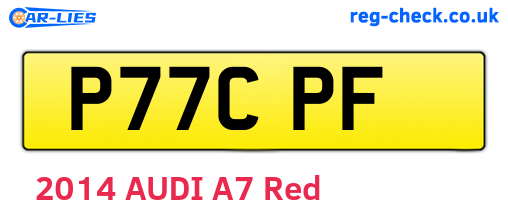 P77CPF are the vehicle registration plates.