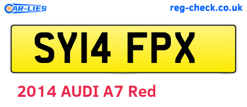 SY14FPX are the vehicle registration plates.