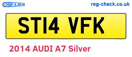 ST14VFK are the vehicle registration plates.