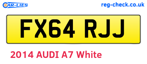 FX64RJJ are the vehicle registration plates.