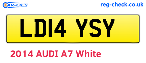 LD14YSY are the vehicle registration plates.
