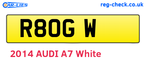 R8OGW are the vehicle registration plates.