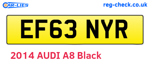 EF63NYR are the vehicle registration plates.
