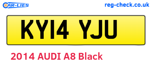 KY14YJU are the vehicle registration plates.