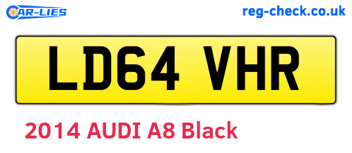 LD64VHR are the vehicle registration plates.