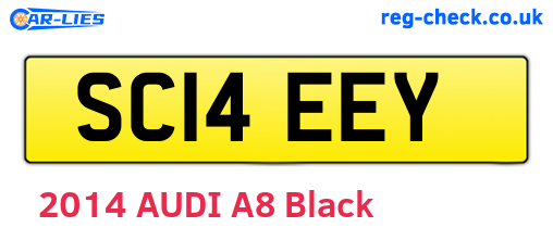 SC14EEY are the vehicle registration plates.