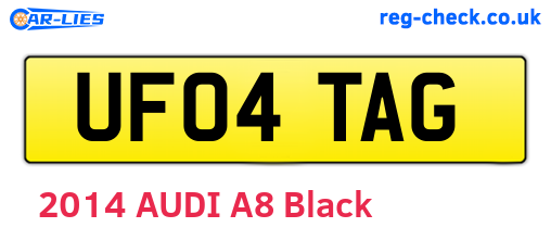 UF04TAG are the vehicle registration plates.